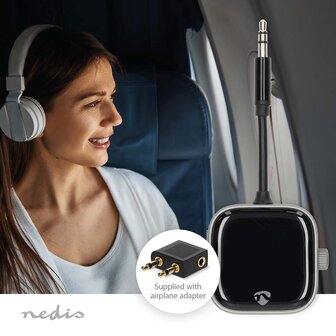 Bluetooth&reg; Zender / Ontvanger - Dubbele koppeling - je kunt twee apparaten tegelijk verbinden - Handsfree bellen - Extreem lange levensduur van de batterij