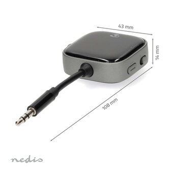Bluetooth&reg; Zender / Ontvanger - Dubbele koppeling - je kunt twee apparaten tegelijk verbinden - Handsfree bellen - Extreem lange levensduur van de batterij