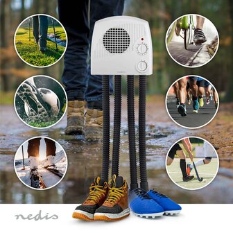Ventilator schoendroger om twee paar schoenen of laarzen te drogen- 4 uittrekbare warme lucht uitlaten van 17-70 cm