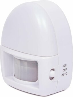 2-in-1 Nachtlampje / Noodverlichting met sensor - Nood- en zaklampfunctie - Batterijgevoed - Compact formaat - Helder wit licht licht