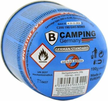 Gasvulling priktank 190gr. voor gebruik met kooktoestel 002783-EBR