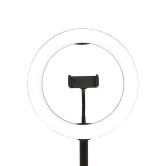 Ringlamp met statief - Compact - Draagbaar -  128 led&#039;s - Instelbare kleurtemperatuur en helderheid