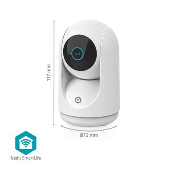 SmartLife Camera voor Binnen 3MP Full HD 1296p | Pan tilt / MicroSD (niet inbegrepen) - Met bewegingssensor | Nachtzicht 