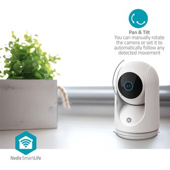 SmartLife Camera voor Binnen 3MP Full HD 1296p | Pan tilt / MicroSD (niet inbegrepen) - Met bewegingssensor | Nachtzicht 