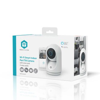 SmartLife Camera voor Binnen 3MP Full HD 1296p | Pan tilt / MicroSD (niet inbegrepen) - Met bewegingssensor | Nachtzicht 