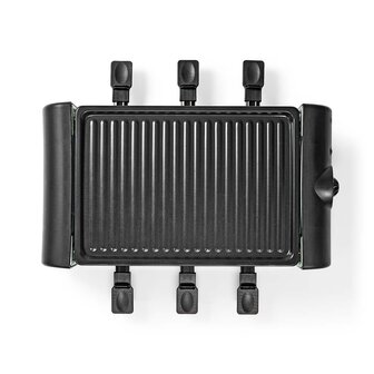 Gourmet / Raclette Grill | 6 Personen | Spatel | Temperatuurinstelling | Anti-aanbak laag