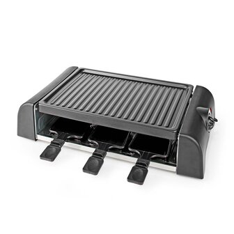 Gourmet / Raclette Grill | 6 Personen | Spatel | Temperatuurinstelling | Anti-aanbak laag