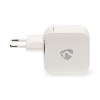 Oplader 70 W | GaN | PD3.0 | Snellaad functie | 1.5 / 2.25 / 2.5 / 3.0 / 3.5 A | Outputs: 3 | USB-A / 2x USB-C&trade; | Automatische Voltage Selectie | Wit