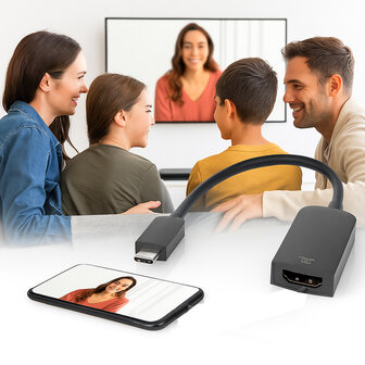 USB-C&trade; Adapter USB 3.2 Gen 1 | USB-C&trade; Male | HDMI&trade; Output | 4K@60Hz | 0.20 m | Rond |