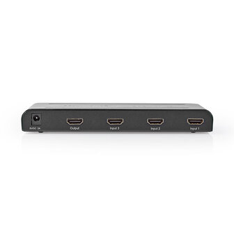 HDMI&trade;-Switch 3 poort(en) | 3x HDMI&trade; Input | 1x HDMI&trade; Output | 4K@60Hz | 18 Gbps | Afstandsbediening | Metaal | Antraciet