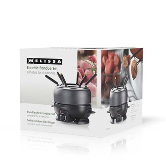 Elektrische Fondueset 6 personen | 2,3 l | Regelbare temperatuurregeling | 800 W | Handgrepen met koele touch | Antislipvoetjes | Oververhittingsbeveiliging