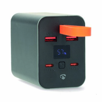 Powerbank 30000 mAh | 1.5 / 2.0 / 3.0 / 5.0 A | Outputs: 4 | Output: 2x USB-A / 2x USB-C&trade; | Inputs: 1x USB-C&trade; | PD3.0 100W / QC3.0 | Lithium-Polymeer | Display