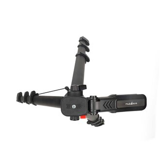  Lichtgewicht reisstatief voor foto/video met ge&iuml;ntegreerde camera- en smartphonehouder - Max. draagvermogen: 3 kg | Min. werkhoogte: 41.5 cm | Max. werkhoogte: 160 cm 