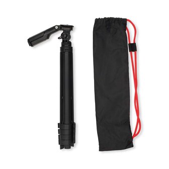 Lichtgewicht reisstatief voor foto/video met ge&iuml;ntegreerde camera- en smartphonehouder - Max. draagvermogen: 3 kg | Min. werkhoogte: 41.5 cm | Max. werkhoogte: 160 cm 