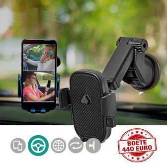 Smartphonehouder Auto - Universeel - Voorkom een boete van 440 euro