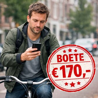 Universele smartphonehouder voor op de fiets Voorkom een boete van 170 euro