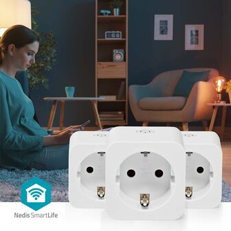 SmartLife Smart Stekkers - Energiemeter -  Wi-Fi - 3 Stuks - Bedien je apparaten en / of verlichting met je Smartphone