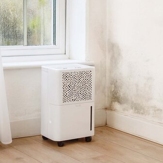 Luchtontvochtiger 10 liter per dag - Ontvochtiging / Automatisch / Was drogen / Ventilatie - Ja - 100 m&sup3;/h - Instelbare hygrostaat - 24-uurs timer