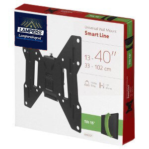 Kantelbare TV-Muurbeugel - Max. 50 Kg - Voor kleinere tot middelgrote beeldschermen.