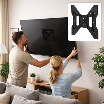 Kantelbare TV-Muurbeugel - Max. 50 Kg - Voor kleinere tot middelgrote beeldschermen.