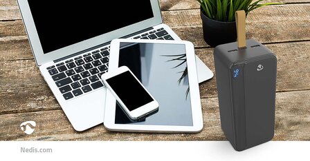 Powerbank 30000 mAh | 1.5 / 1.67 / 2.0 / 2.22 / 3.0 A | Outputs: 3 | Output: 1x USB-C&trade; / 2x USB-A | Inputs: 1x USB-C&trade; | PD3.0 20W | Lithium-Polymeer | Display