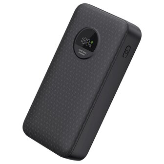 Powerbank 20000mAh -  Snel laptops, tablets en smartphones opladen - Display en intrekbare USB-C-kabel - 65W PD 