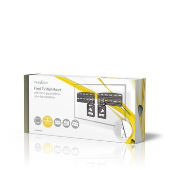 Vaste TV-Muurbeugel 43 - 85 " | Maximaal schermgewicht: 60 kg | Minimale muurafstand: 7.50 mm