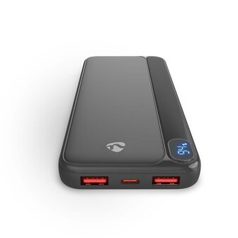 Powerbank 10000 mAh | 1.5 / 1.67 / 2.0 / 2.22 / 3.0 A | Outputs: 3 | Output: 1x USB-C&trade; / 2x USB-A | Inputs: 1x USB-C&trade; | PD3.0 20W | Lithium-Polymeer | Display