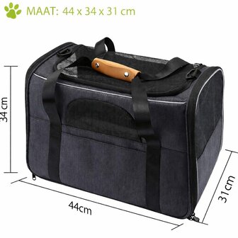 Huisdieren Reistas - Draagbare Reistas - kat/hond - 5KG - inclusief Mat - 4- Delig