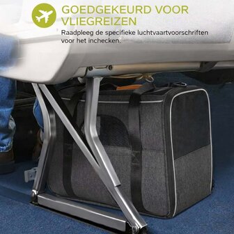 Huisdieren Reistas - Draagbare Reistas - kat/hond - 5KG - inclusief Mat - 4- Delig