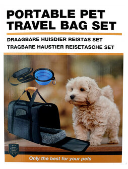Huisdieren Reistas - Draagbare Reistas - kat/hond - 5KG - inclusief Mat - 4- Delig