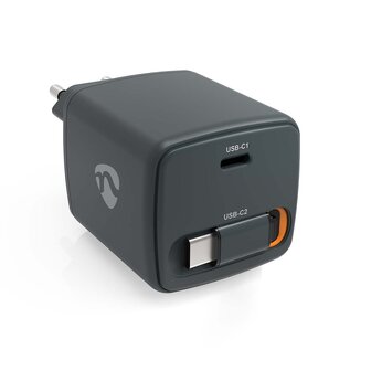 Oplader Met intrekbare kabel | 30 W | GaN | PD3.0 30W | 1.5 / 2.0 / 2.5 / 3.0 A | Outputs: 1 | USB-C&trade; | USB-C&trade; intrekbare kabel | 0.75 m | Automatische Voltage Selectie