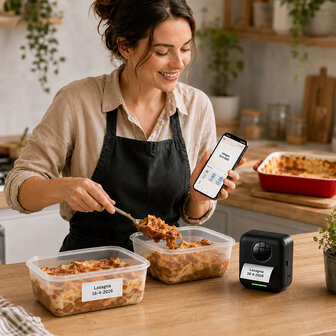 Printer - Afdrukken zonder inkt - Wit / Zwart - Bluetooth&reg; - 200 dpi - Etiketten / Foto's - Mobiele fotografie