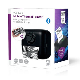 Printer - Afdrukken zonder inkt - Wit / Zwart - Bluetooth&reg; - 200 dpi - Etiketten / Foto's - Mobiele fotografie