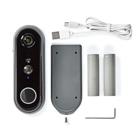 SmartLife Videodeurbel Wi-Fi - Batterij Gevoed - Android™ & iOS - Full HD 1080p - Cloud / MicroSD - IP54 - Met bewegingssensor - Nachtzicht