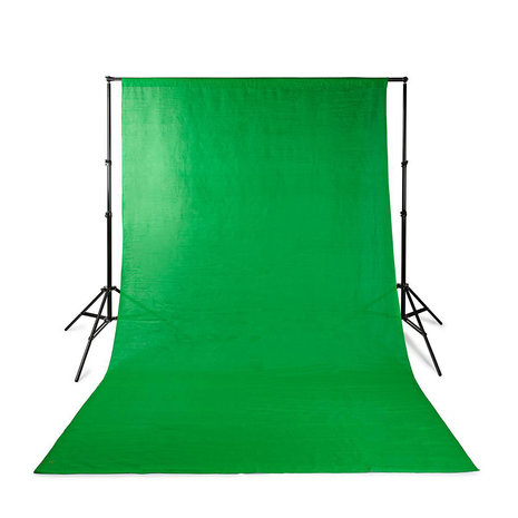 Set Achtergronddoek met statieven voor Fotostudio - 1,90 x 2,95 m - Inclusief reistas