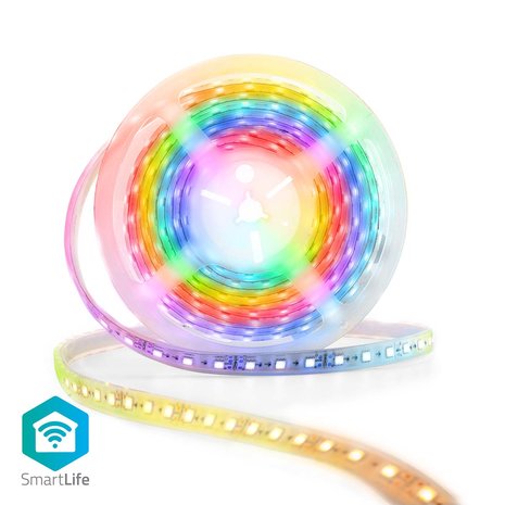SmartLife LED-strip - RGB - miljoenen kleuren / Wit / Warm Wit - 5 meter - Zeer veel gebruiksmogelijkheden.