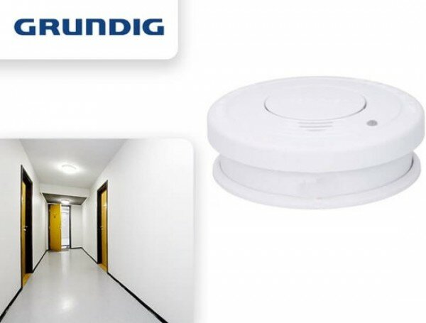 Grundig Rookmelder - Smoke alarm - Optische brandmelder - Inclusief 9 volt batterij