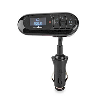 FM-Audiotransmitter voor Auto | Zwanenhals | Handsfree bellen | 0.4 " | LCD-Scherm | Bluetooth® | 5.0 V DC / 0.5 A | Zwart