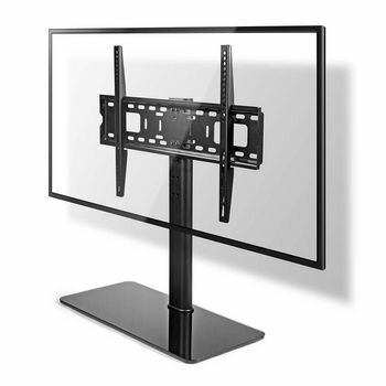 Vaste TV- Tafel standaard - 32 - 65" - Max. 45 kg - 4 hoogtestanden - Gehard Glas / Staal 