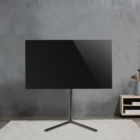 TV Vloerstandaard voor schermen van 49 - 70 " - Max schermgewicht: 40 kg - V-shape Design | Anti-omval-riem - Snap-lock - Aluminium / Staal - Zwart