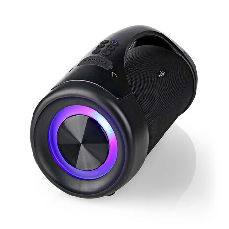 Bluetooth® Party Boombox | 6 uur | 2.0 | 120 W | Media afspeelmogelijkheden: AUX / USB | IPX5 | Koppelbaar | Handgreep | Feestverlichting | Zwart