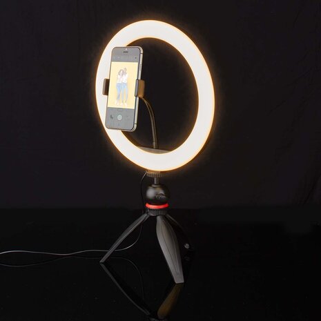 Ringlicht 10 inch | 120 LED's | 2700 - 6700 K | Statief | Zwart