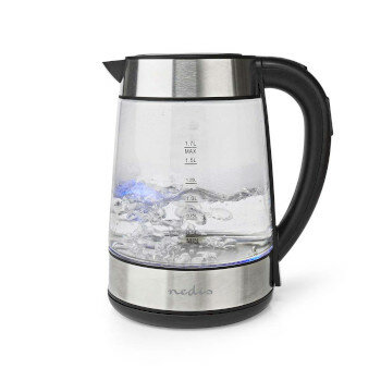 Waterkoker | 1.7 l | Glas | Transparant | 60,70,80,90,100 °C | Temperatuurindicator | 360 graden draaibaar | Verborgen verwarmingselement | Strix®-controller | Droogkookbeveiliging