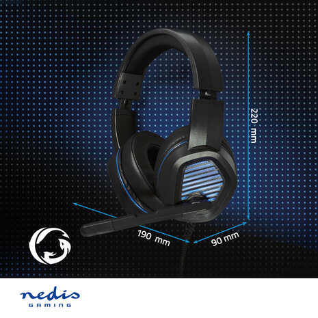 Gaming Headset | Over-Ear | Surround | USB Type-A | Inklapbare Microfoon | 2.10 m | LED