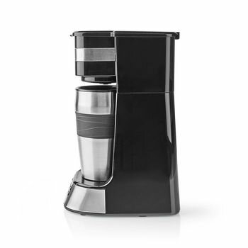 Koffiezetapparaat - Filter Koffie - 0.4 liter- 1 Kop - Timer schakelaar - Zilver / Zwart