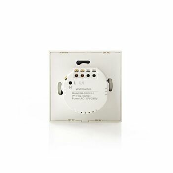 SmartLife Wandschakelaar | Wi-Fi | Enkel | Muurmontage | 1000 W | Android™ / IOS | Glas | Wit