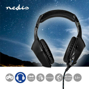 Gaming Headset | Over-Ear | Stereo | USB Type-A / 2x 3.5 mm | Inklapbare Microfoon | 2.20 m | LED