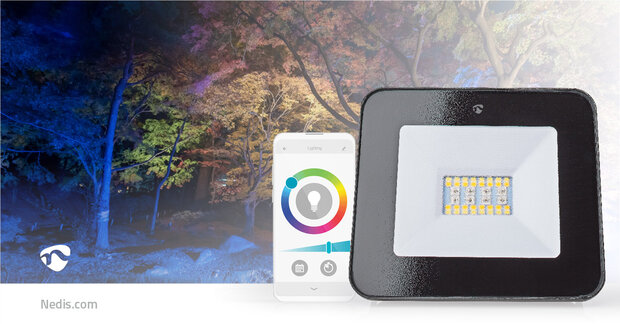Smartlife Buitenlamp 1600 lm - Wi-Fi - 20 W - RGB / Warm tot Koel Wit - 2700 - 6500 K - Aluminium - Android™ / IOS