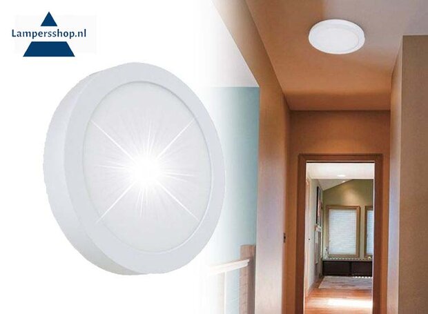 Plafonnière - LED - Rond Ø22 cm - 18W / 1200 Lumen - Wit